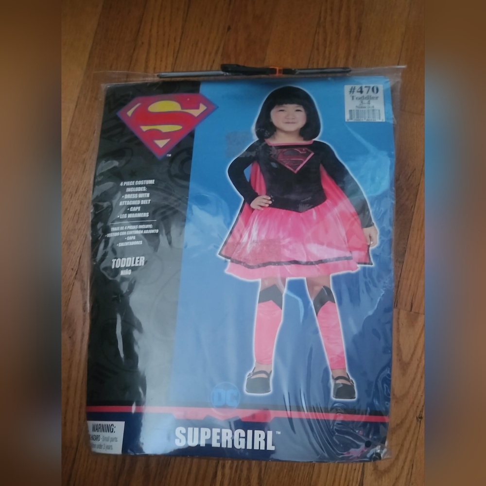 DC Supergirl Costume Dress Toddler Size 3-4